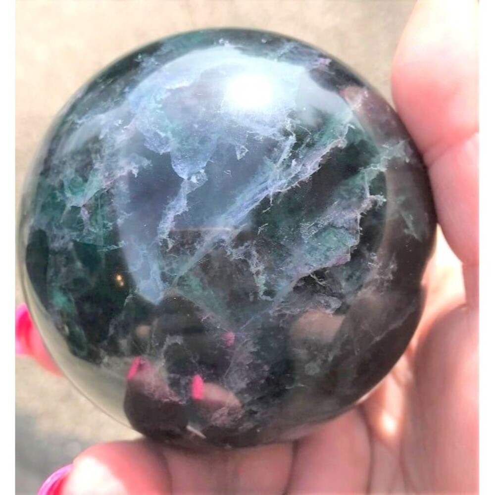 Beautiful Fluorite Sphere - 74.5 mm